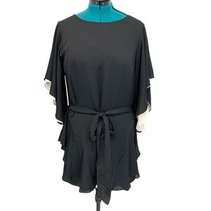 NWT Halston Heritage Dress Black Short Sleeves XL NWT